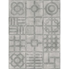 Carrelage patchwork antidérapant imitation carreau ciment gris clair, terrasse 20x20cm V paulista cemento, R13 C