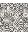 Carrelage imitation carreau ciment patchwork traditionnel 20x20cm, V Berkane negro