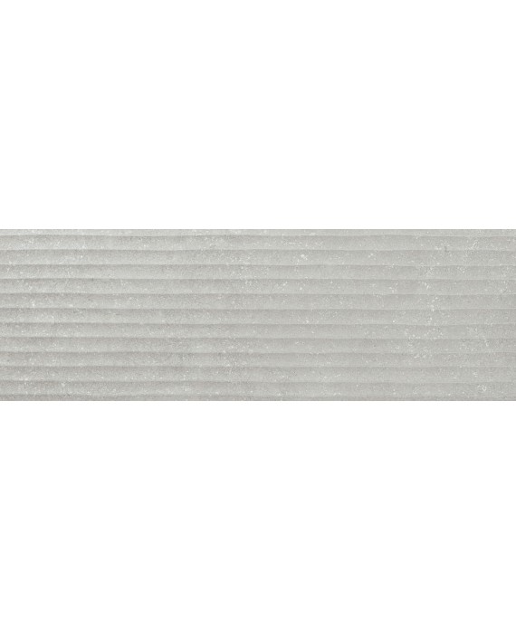 Carrelage décor en relief gris mat, faience striée 30x90cm rectifiée , Porce9530 silver