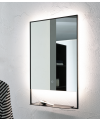 Miroir lumineux contemporain, salle de bain, vertical 50x80x4.2cm avec éclairage périmétral à led comp castore 4061.