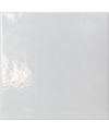 Carrelage émail craquelé blanc 20x20x1.1cm peint à la main D