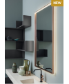 Miroir salle de bain, contemporain vertical 70x120x5.5cm éclairage à led, cadre finition cuivre comp sceen3 rame 4059.