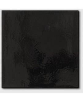 Carrelage émail craquelé noir 20x20x1.1cm peint à la main D
