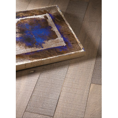 Parquet contemporain chêne français scié gris océan top 3.2, épaisseur 14.4mm, largeur 140, 170, 190 mm SC607 CDE