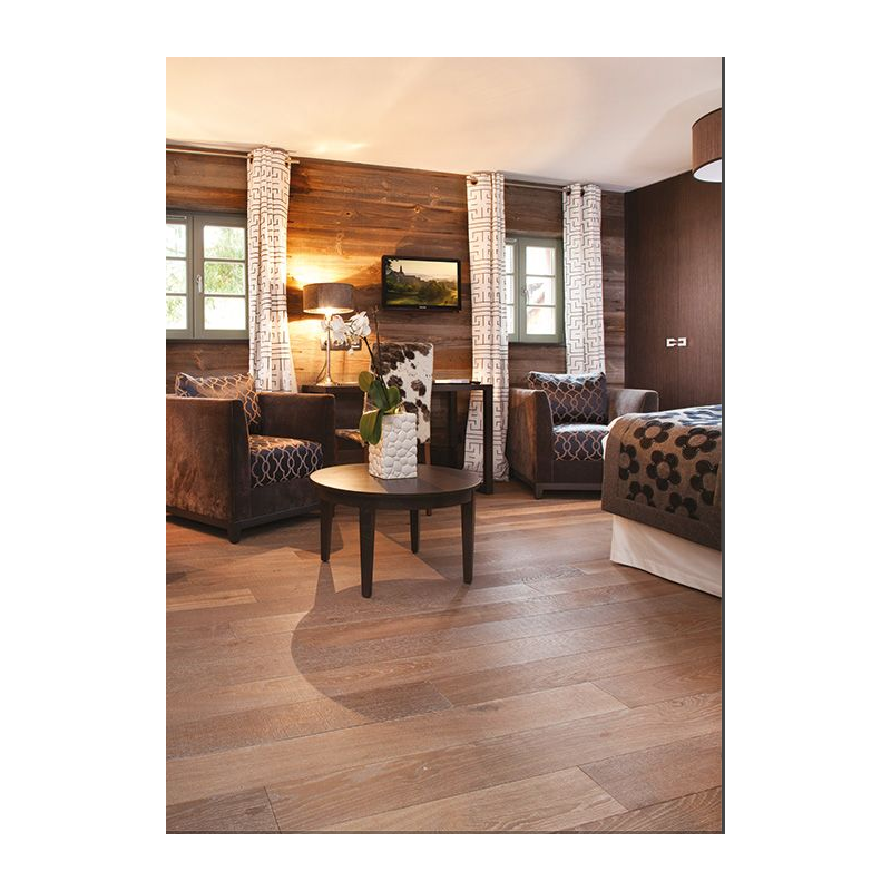 Parquet scié contemporain chêne français misty gris top 3.2, épaisseur 14.4mm, largeur 140, 170, 190 mm SC608 CDE