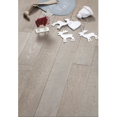 Parquet gris acier contemporain chêne français scié top 3.2, épaisseur 14.4mm, largeur 140, 170, 190 mm SC617 CDE