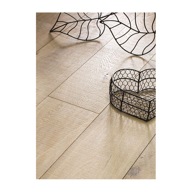 Parquet grande largeur massif en chêne français scié gris océan, plancher bois épaisseur 21mm, largeur 190 mm