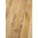 Parquet à clouer sur lambourde 21mm ancien massif en chêne vieilli finition crème, grande largeur largeur 190 mm