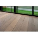 Parquet massif vielli à poser sur lambourdes vieux de france huilé gris , ép : 21 mm, grande largeur 190 mm