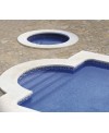 Emaux de verre bleu foncé piscine mosaique salle de bain mosbr-2004 2.5x2.5x0.4cm sur trame.