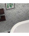 Emaux de verre piscine gris nuancé mosaique salle de bain mosbr-4001 2.5x2.5x0.4cm sur trame.