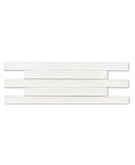 Carrelage imitation Zellige blanc nuancé irrégulier brillant 5x25cm et 5x50cm, natpiastrelli naturale dans la salle de bains