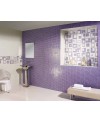 Emaux de verre violet piscine mosaique salle de bain mosmc-602 2.5x2.5cm sur trame.