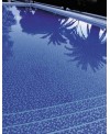 Emaux de verre antiderapant bleu mélangé pour le sol de la salle de bain piscine mosaique moscombi-2 2.5x2.5cm sur trame.