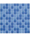 Emaux de verre bleu mélangé pour la salle de bain piscine crédence de la cuisine mosaique moscombi-2 2.5x2.5cm sur trame