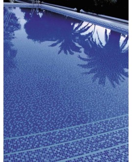 Emaux de verre bleu mélangé pour la salle de bain piscine crédence de la cuisine mosaique moscombi-2 2.5x2.5cm sur trame