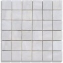 mosaique salle de bain marbre blanc 4.8x4.8cm sur trame 30.5x30.5x1cm