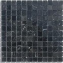 mosaique salle de bain D marbre noir 2.3x2.3x1cm sur trame 30.5x30.5x1cm