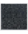 mosaique salle de bain D marbre noir 1.5x1.5cm sur trame 30.5x30.5x1cm