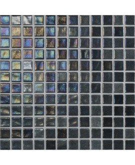 Emaux de verre noir irisé métallisé piscine salle de bain iridis 91 2.5x2.5cm