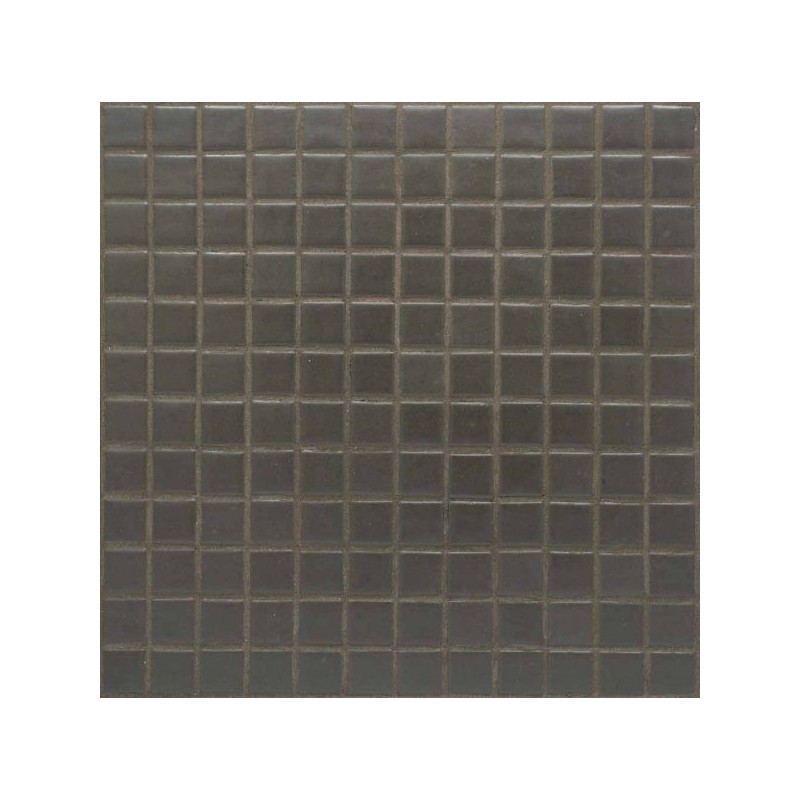 Emaux de verre mat marron piscine mosaique salle de bain urban toupe 2.5x2.5x0.4cm sur trame.