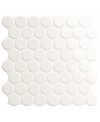 Carrelage rond blanc brillant sur plaque 30.9x30.9cm, épaisseur 9mm, realcircle glossy white