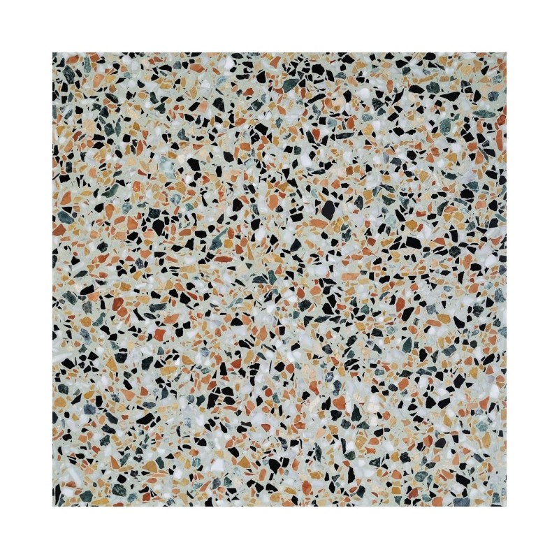 Carrelage ciment terrazzo véritable granito CARPP06 40x40x1.2cm fond vert mat ou brillant