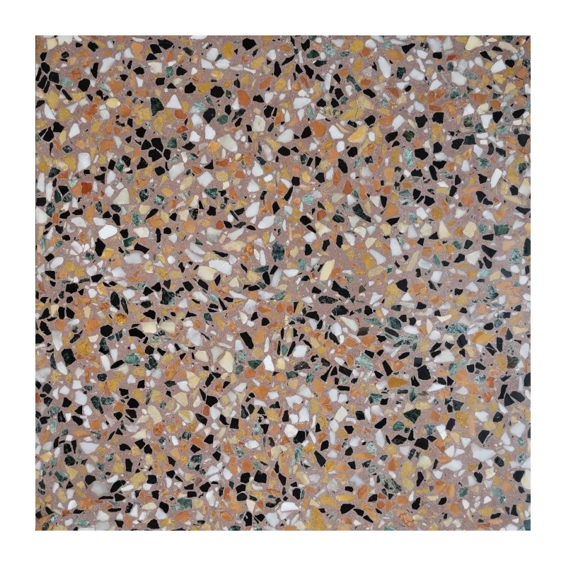 Carrelage ciment terrazzo véritable granito brillant ou mat CARPP08 40x40x1.2cm