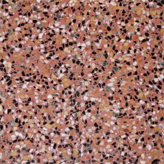 Carrelage ciment terrazzo véritable granito brillant ou mat CARPP10 40x40x1.2cm fond rouge