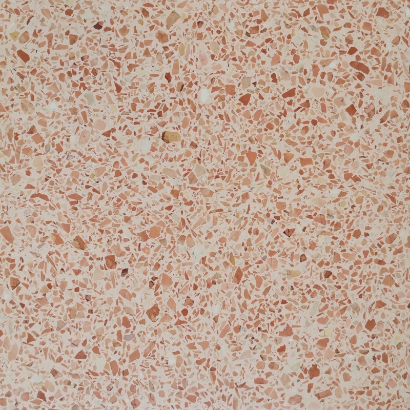 Carrelage ciment terrazzo véritable granito mat ou brillant CARPP12 40x40x1.2cm fond creme