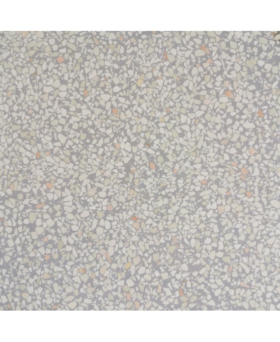 Carrelage ciment terrazzo véritable granito mat ou brillant CARPP19 40x40x1.2cm fond gris