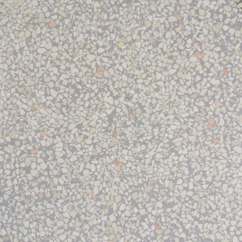 Carrelage ciment terrazzo véritable granito mat ou brillant CARPP19 40x40x1.2cm fond gris