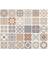 Carrelage décor imitation terrazzo granito poli brillant 60x60cm rectifié, santanewdeco patchwork