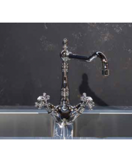 Mélangeur évier robinet style ancien chromé Elisabeth F5087CR