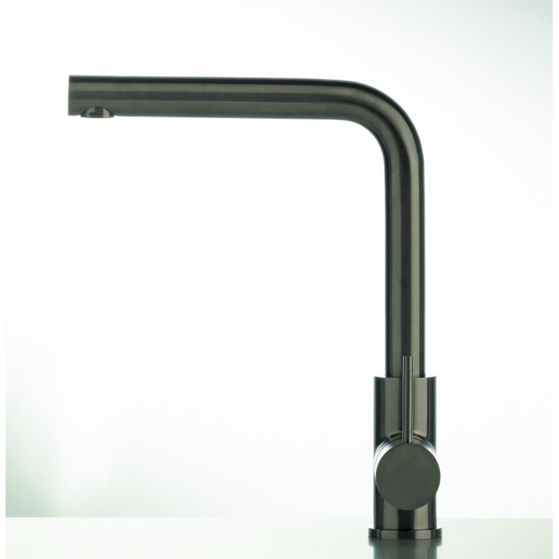 Mitigeur évier inox contemporain robinet design avec bec pivotant F7024INOX