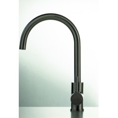 Mitigeur évier inox contemporain robinet design avec bec pivotant F7057INOX