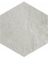 Carrelage imitation marbre blanc ou gris mat hexagone 13.9x16cm apeverona