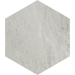 Carrelage imitation marbre blanc ou gris mat hexagone apegverona 13.9x16cm