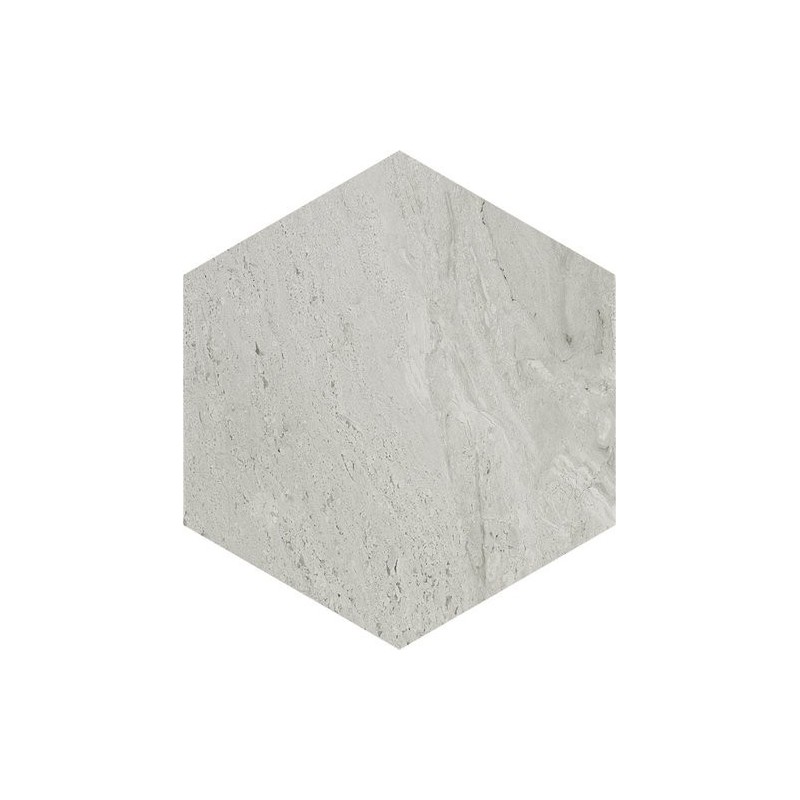 Carrelage imitation marbre blanc ou gris mat hexagone 13.9x16cm apeverona