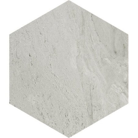 Carrelage imitation marbre blanc ou gris mat hexagone apegverona 13.9x16cm