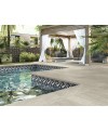 Carrelage piscine imitation carreau ciment bleu gris et blanc 15x15x0.9cm, R10 apegeraldine