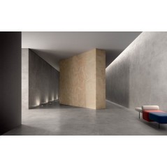 Carrelage interieur contemporain, imitation béton ou résine mat, 90x90cm rectifié, Santaset Grey