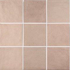 Carrelage bosselé rose mat uni 15x15cm contemporain sol et mur apecontemporary rose quartz