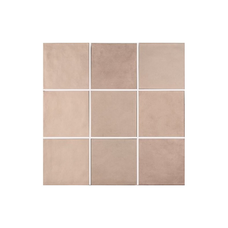 Carrelage bosselé rose mat uni 15x15cm contemporain sol et mur apecontemporary rose quartz