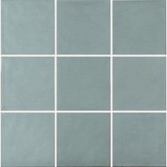 Carrelage bosselé bleu mat uni apegcontemporary acqua 15x15cm contemporain sol et mur