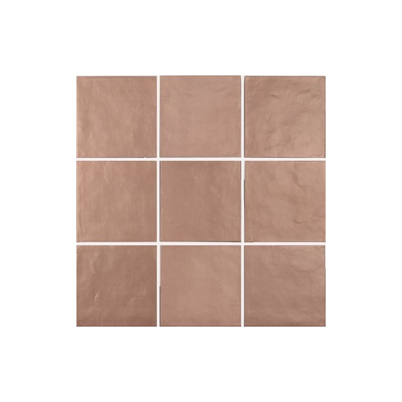 Carrelage bosselé rose foncé mat uni 15x15cm contemporain sol et mur apecontemporary ash rose