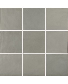 Carrelage bosselé gris mat uni 15x15cm contemporain sol et mur apecontemporary mineral grey