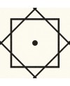 Carrelage décor géométrique noir sur blanc rectifié 20x20cm V eliseos blanco