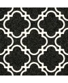 Carrelage décor géométrique blanc sur noir rectifié 20x20cm V bulnes grafito