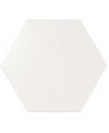 Carrelage hexagonal en grès cérame émaillé blanc mat 15x17cm, natnewpanal farina